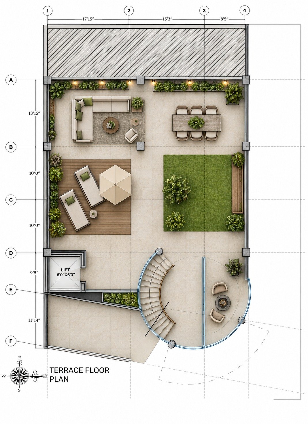 Club house terrace floor plan